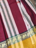 Narayanpet Cotton Saree with Small Border - Image 3