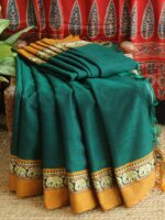 Narayanpet Cotton Saree with Small Border - Image 3