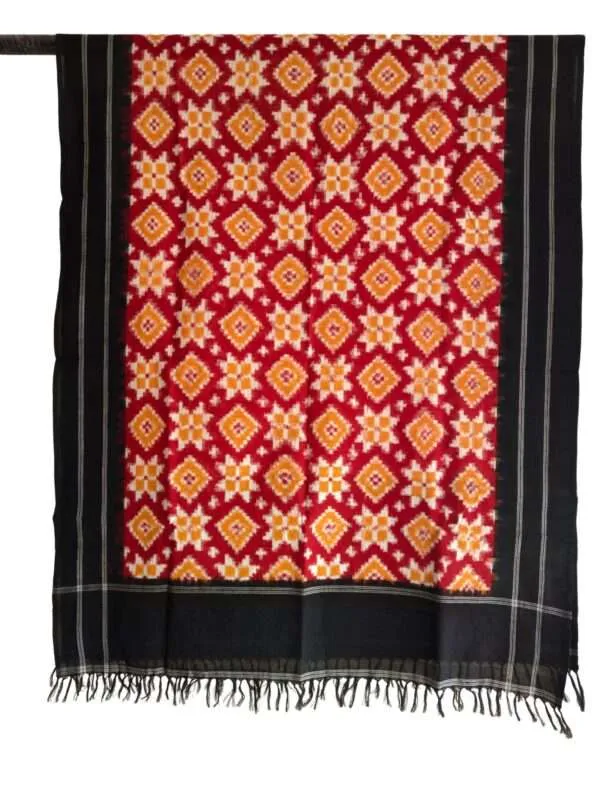 Pochampally Double Ikat Theliya Dupatta
