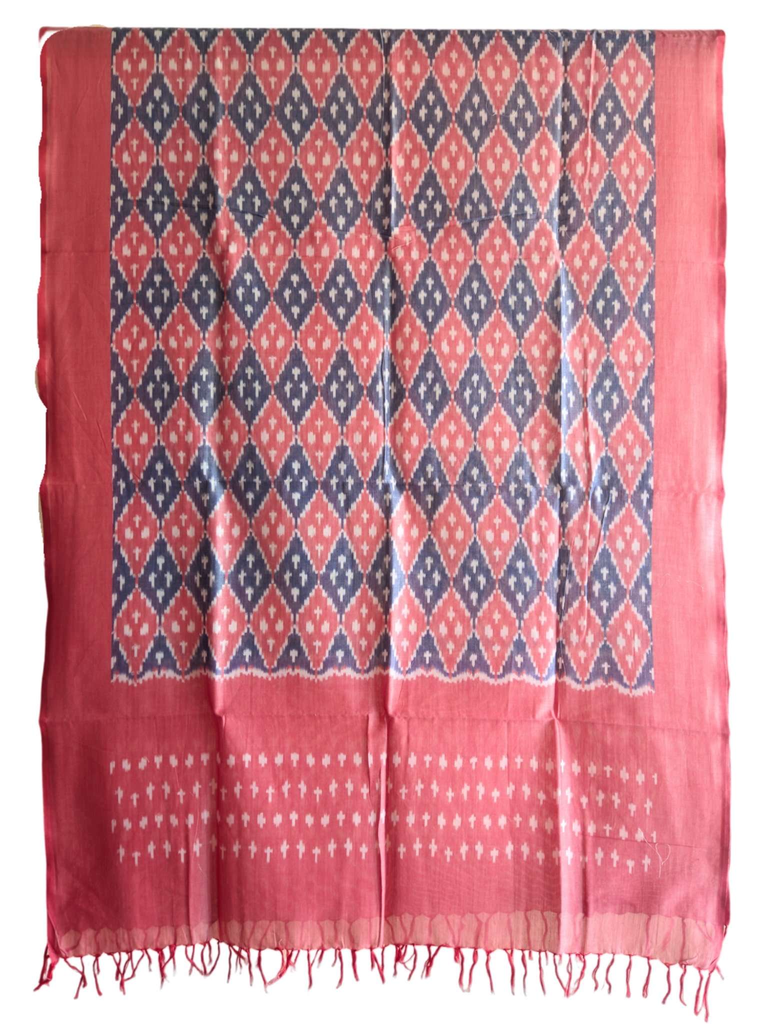 2024/06/1000414849.jpg Pochampally Ikat Handloom Mercerised Cotton Dupatta – 2.5 Meters** Copy - Image 1