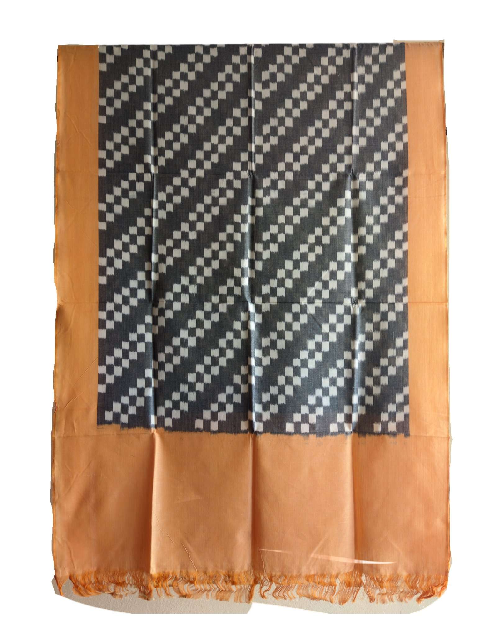 2024/06/1000414857.jpg Pochampally Ikat Handloom Mercerised Cotton Dupatta – 2.5 Meters** - Image 1