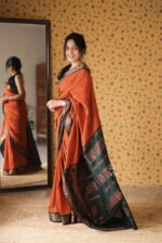 Kalyani Cotton silk Sarees With Contract Blouse - Image 3