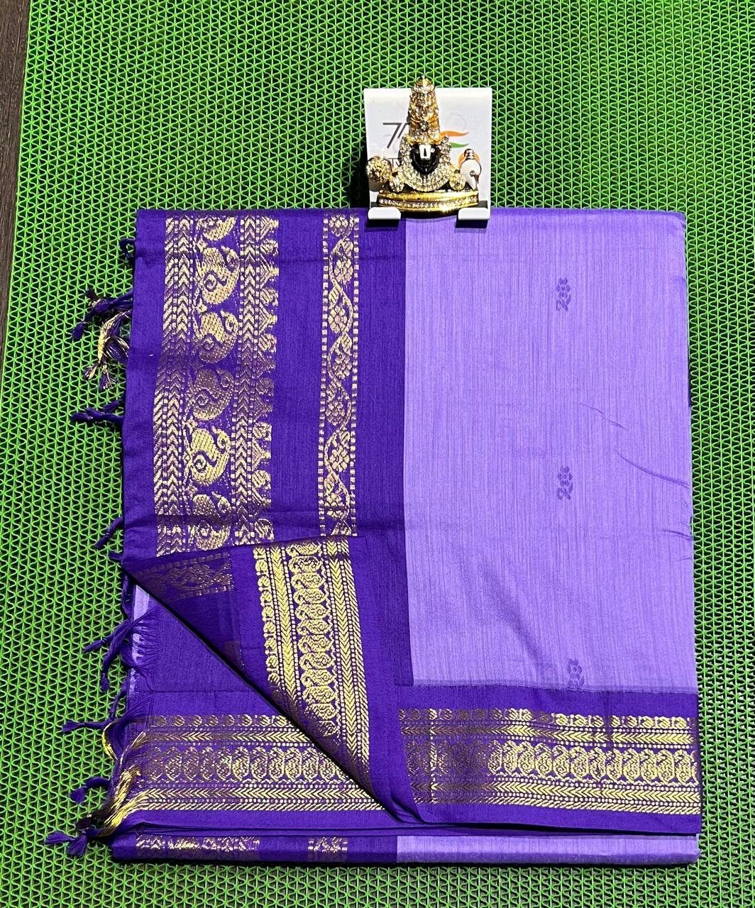 2024/07/1000429175.jpg Kalyani Cotton Sarees With Contract Blouse - Image 1