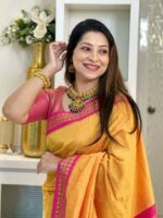 Kalyani Cotton Silk Sarees With Contract Blouse - Image 3