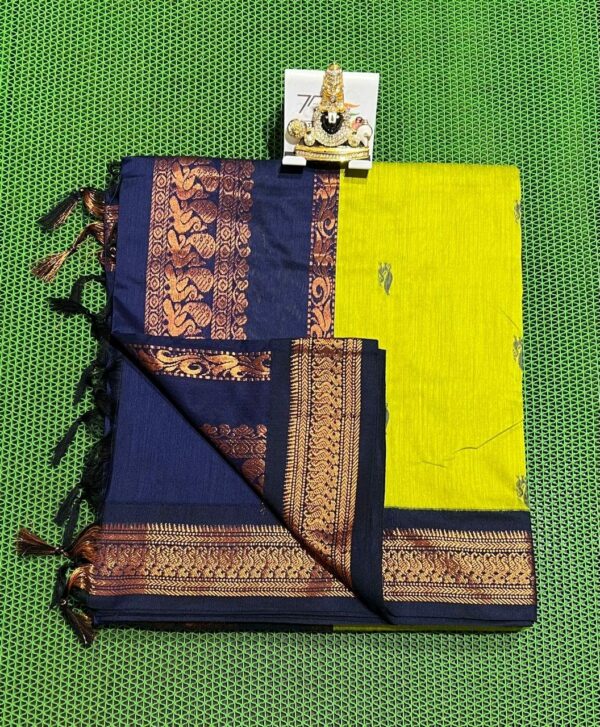 "Authentic Kalyani Cotton Silk Sarees with vibrant design and elegant finish from PAVANKUMARWEAVES."