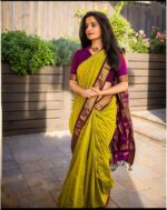 Kalyani Cotton Silk Sarees With Contract Blouse - Image 2