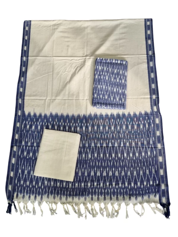 Stylish Pochampally dress set with a matching dupatta in 2.5 meters