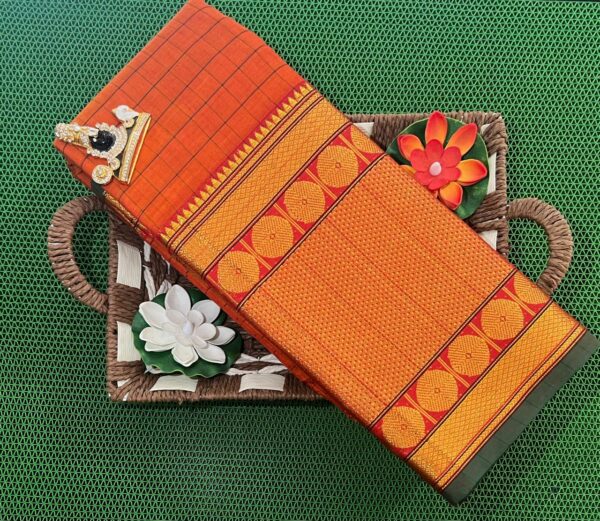 Authentic Narayanpet sarees with checks, perfect for festive occasions