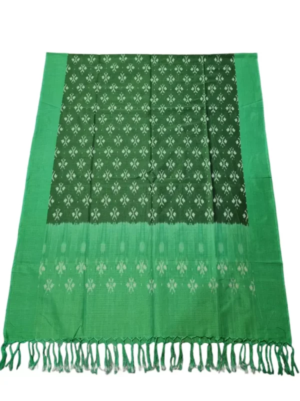 Handwoven Ikat dupatta in pure mercerized cotton, 2.5 meters