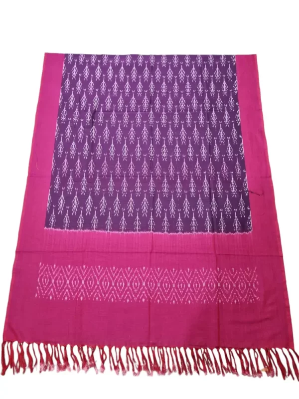 Elegant handloom Ikat dupatta in rich colors and 2.5-meter length
