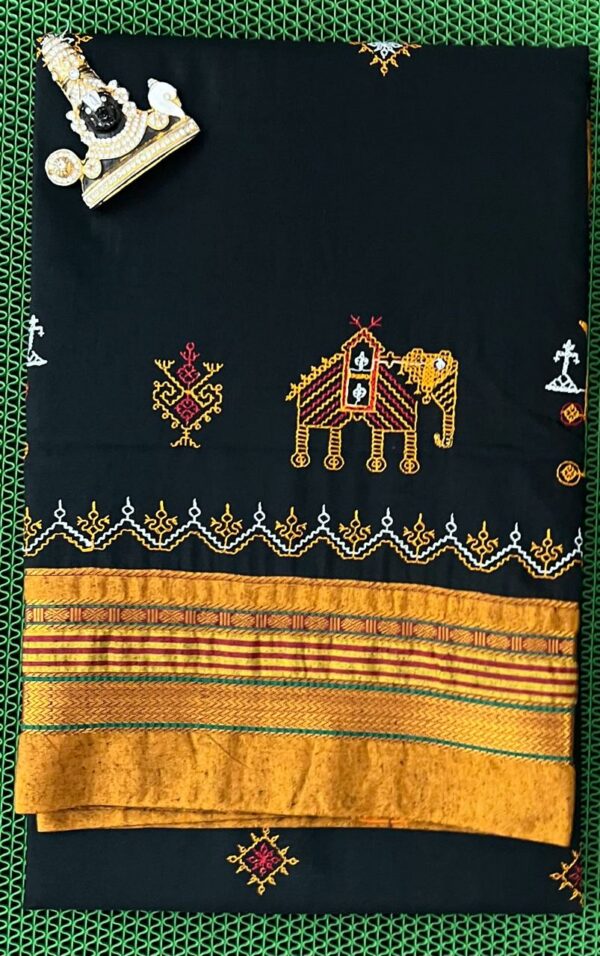 Heritage Kasuti saree with elegant embroidery and easy-to-drape fabric