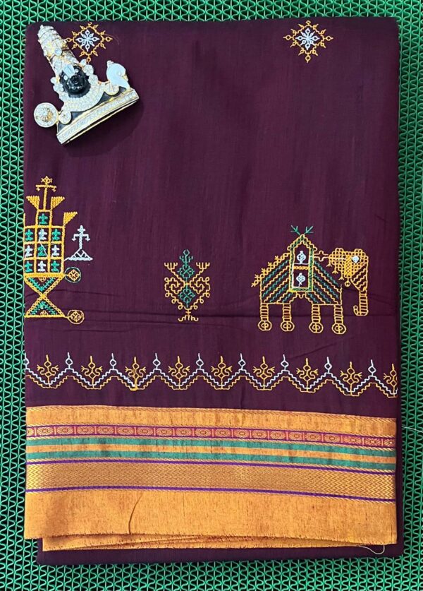 Hand-embroidered Kasuti saree showcasing Karnataka's rich heritage
