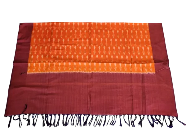 Cotton silk Pochampally dupatta with traditional handwoven art