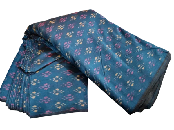 2/120 thread count Ikat fabric with a smooth mercerised finish