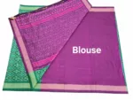 Buy Ikat Sarees Online – Handwoven Cotton Silk Pochampally Saree | 6.5m with Blouse - Image 3