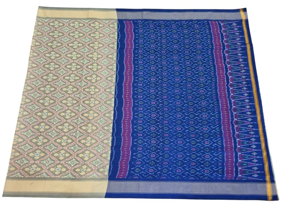 wp-17422173106154491573691973769199.webp Handwoven Pochampally Ikat Saree – Cotton Silk Fabric, 6.5m Length with Blouse, Traditional Double Ikat Weave, Elegant & Lightweight