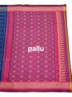 Buy Ikat Sarees Online – Handwoven Cotton Silk Pochampally Saree | 6.5m with Blouse - Image 3