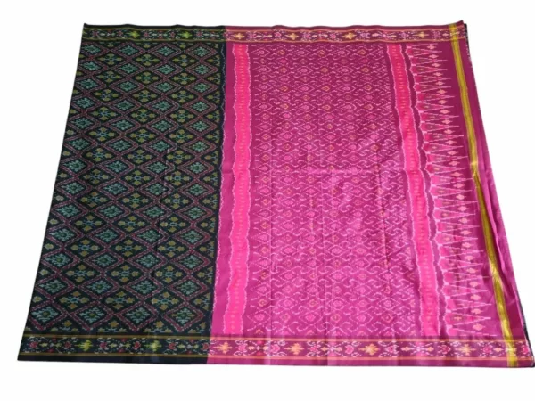 Handwoven Pochampally Silk Saree with Ikat Design