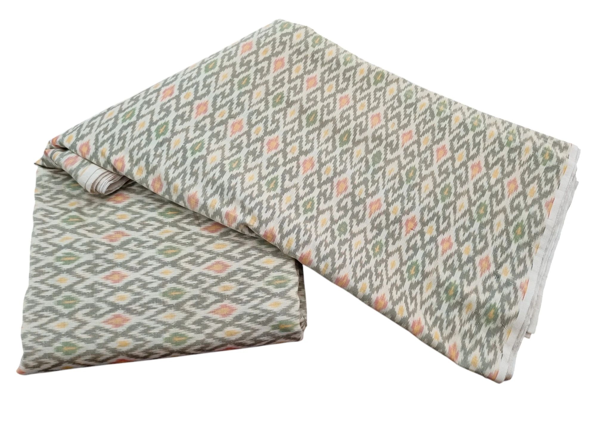 wp-17429629172603100229436191119928.webp Premium Ikat Silk Fabric – 45-Inch Width Cotton Silk Material - Image 1