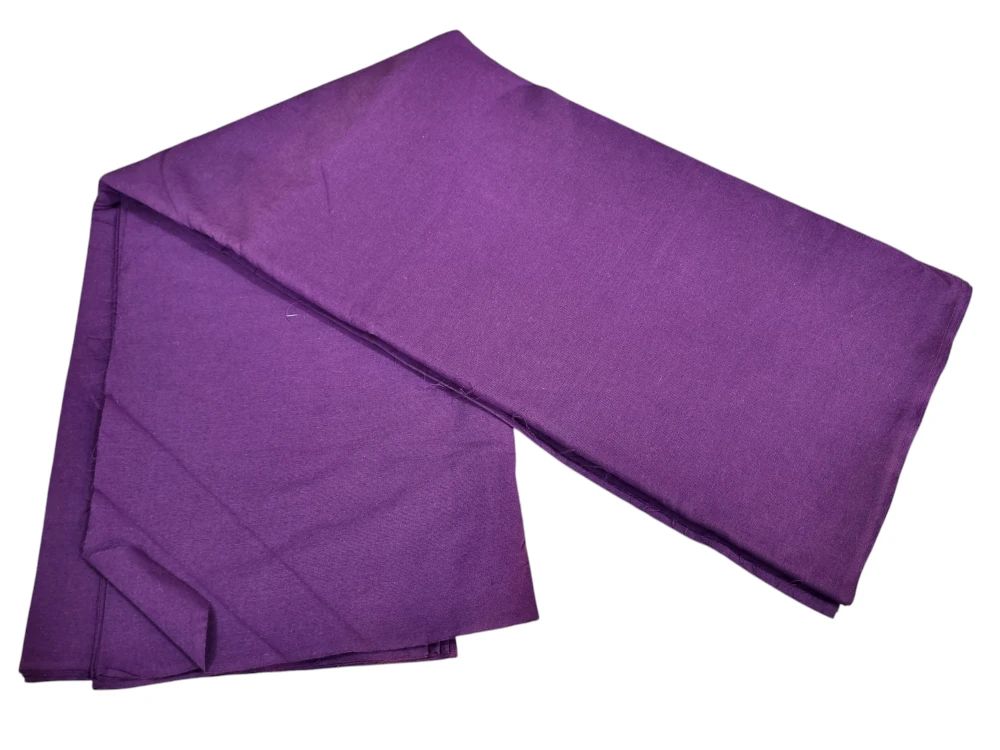wp-17434340250671112068757034039891.webp PLANE PURPLE COLOUR Handloom Cotton Fabric - 2/40s Count 45 INCH WIDTH - Image 1