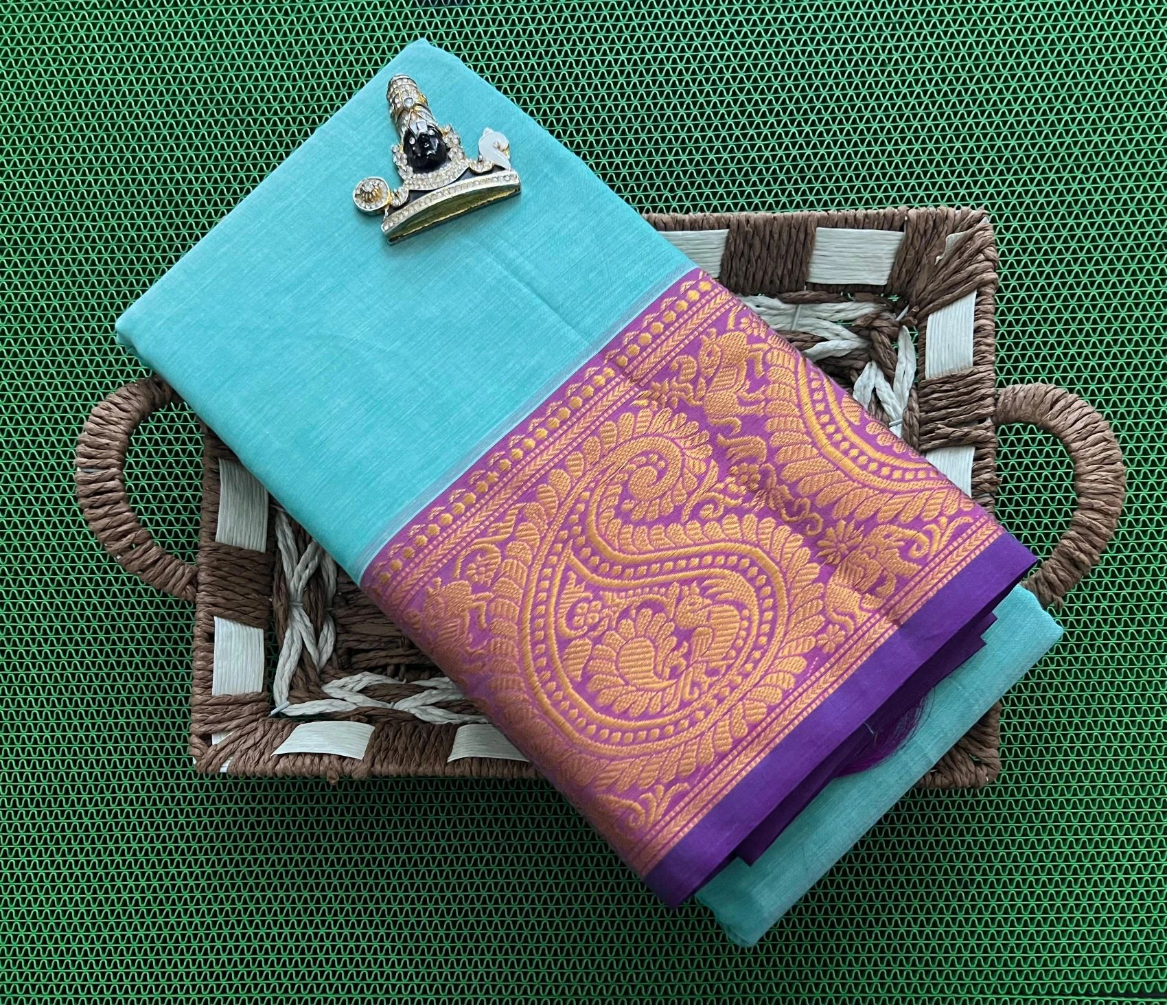 wp-17483585569035627150293048316897.webp Handwoven Narayanpet Saree - Image 1