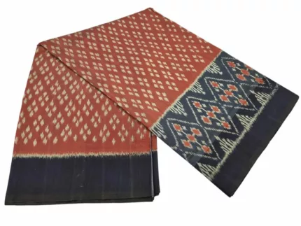 Traditional Pochampally saree with intricate ikat weaving design in vibrant colors, handcrafted by skilled artisans – PAVANKUMARWEAVES.