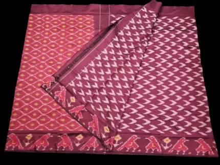 Handloom Semi Silk Pochampally Saree with Traditional Ikat Design
