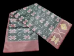 Pochampally Saree in Semi Silk Fabric with Blouse Piece