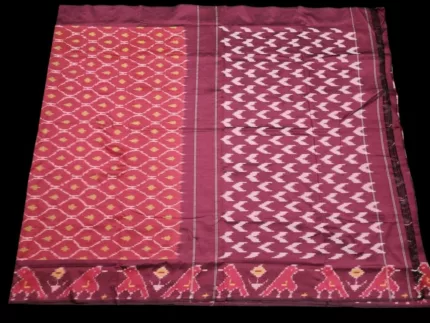 Handloom Semi Silk Pochampally Saree with Traditional Ikat Design