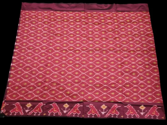 Handloom Semi Silk Pochampally Saree with Traditional Ikat Design