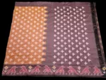 Red and Black Pochampally Saree with Geometric Motifs