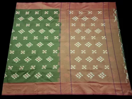 Elegant Pochampally Ikat Saree in Semi Silk – No Blouse Included