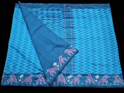 Artisan Handwoven Pochampally Saree in Semi Silk Material