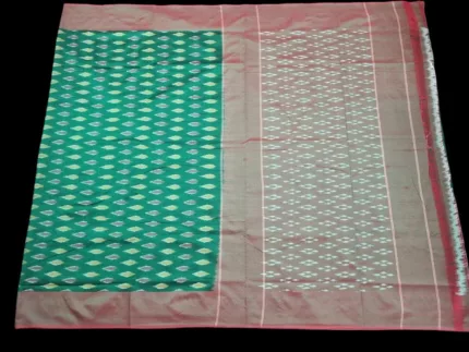 Authentic Ikat Design on Semi Silk Pochampally Saree – Handloom Weave