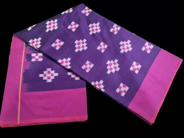 Rich Semi Silk Pochampally Saree Featuring Vibrant Ikat Design