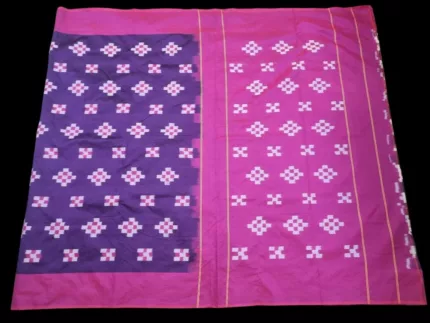 Rich Semi Silk Pochampally Saree Featuring Vibrant Ikat Design