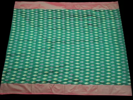 Authentic Ikat Design on Semi Silk Pochampally Saree – Handloom Weave