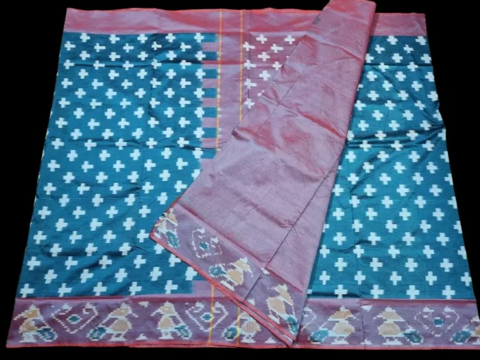 Artisan Handwoven Pochampally Saree in Semi Silk Material