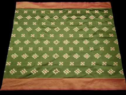Elegant Pochampally Ikat Saree in Semi Silk – No Blouse Included