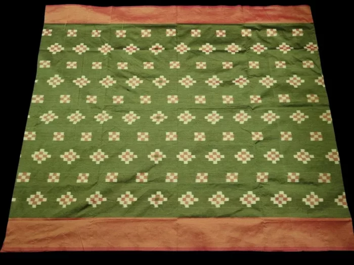 Elegant Pochampally Ikat Saree in Semi Silk – No Blouse Included