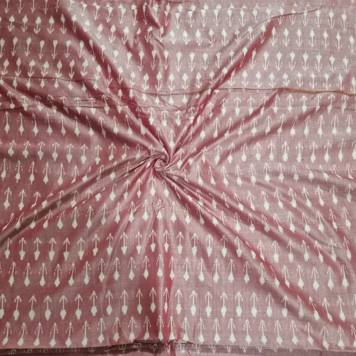 Handloom 2/120 count cotton fabric in traditional pattern