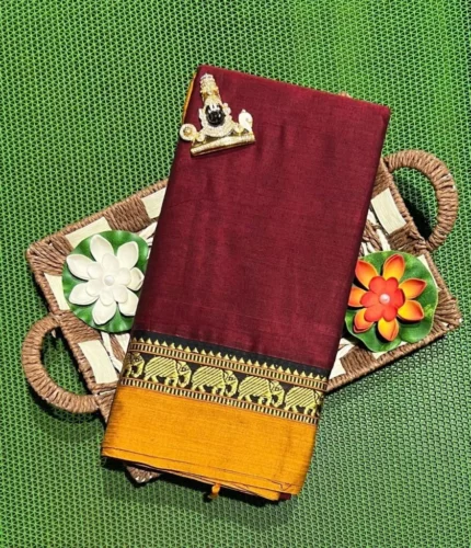 Authentic handloom Narayanpet sarees with Running Blouse