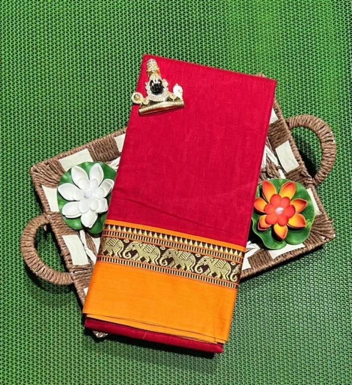 Authentic handloom Narayanpet sarees with Running Blouse