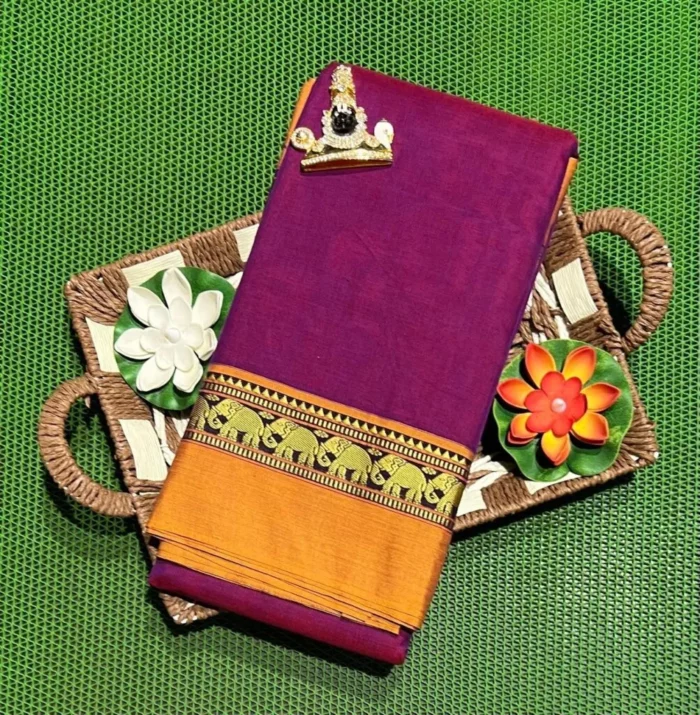 Authentic handloom Narayanpet sarees with Running Blouse