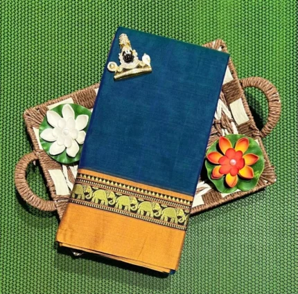 Authentic handloom Narayanpet sarees with Running Blouse