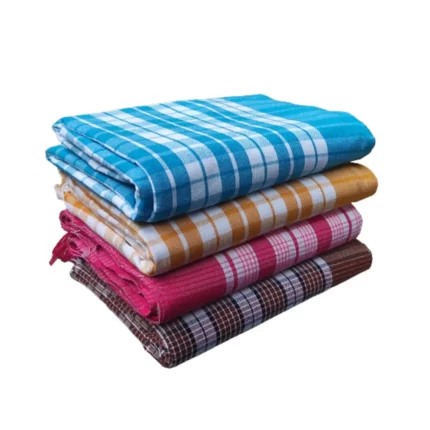 Handwoven pure cotton towel 165x85 cm – soft, absorbent, eco-friendly bath towel made in India for USA market