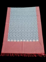 Handloom cotton dupatta scarf with ikat design – full length