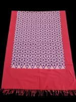 Handloom cotton dupatta scarf with ikat design – full length