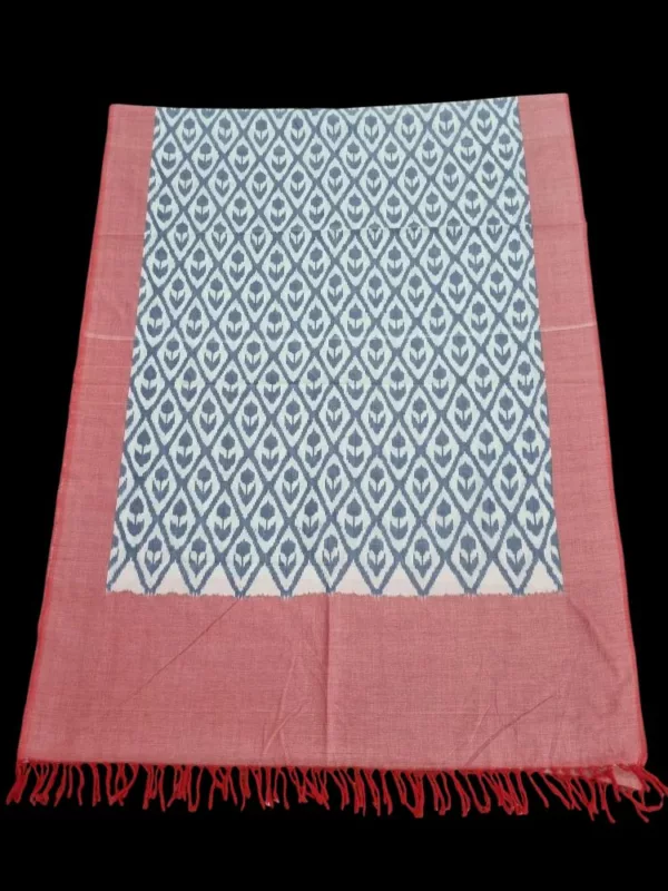 Ikat dupatta handloom cotton – full view