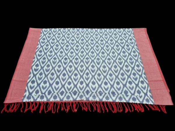 Ikat dupatta handloom cotton – full view